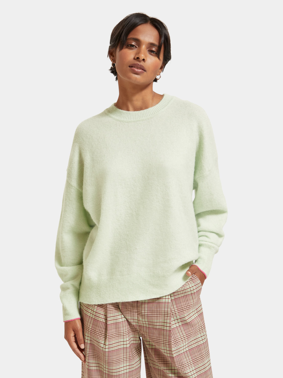 Fuzzy crewneck pullover - Scotch & Soda NZ