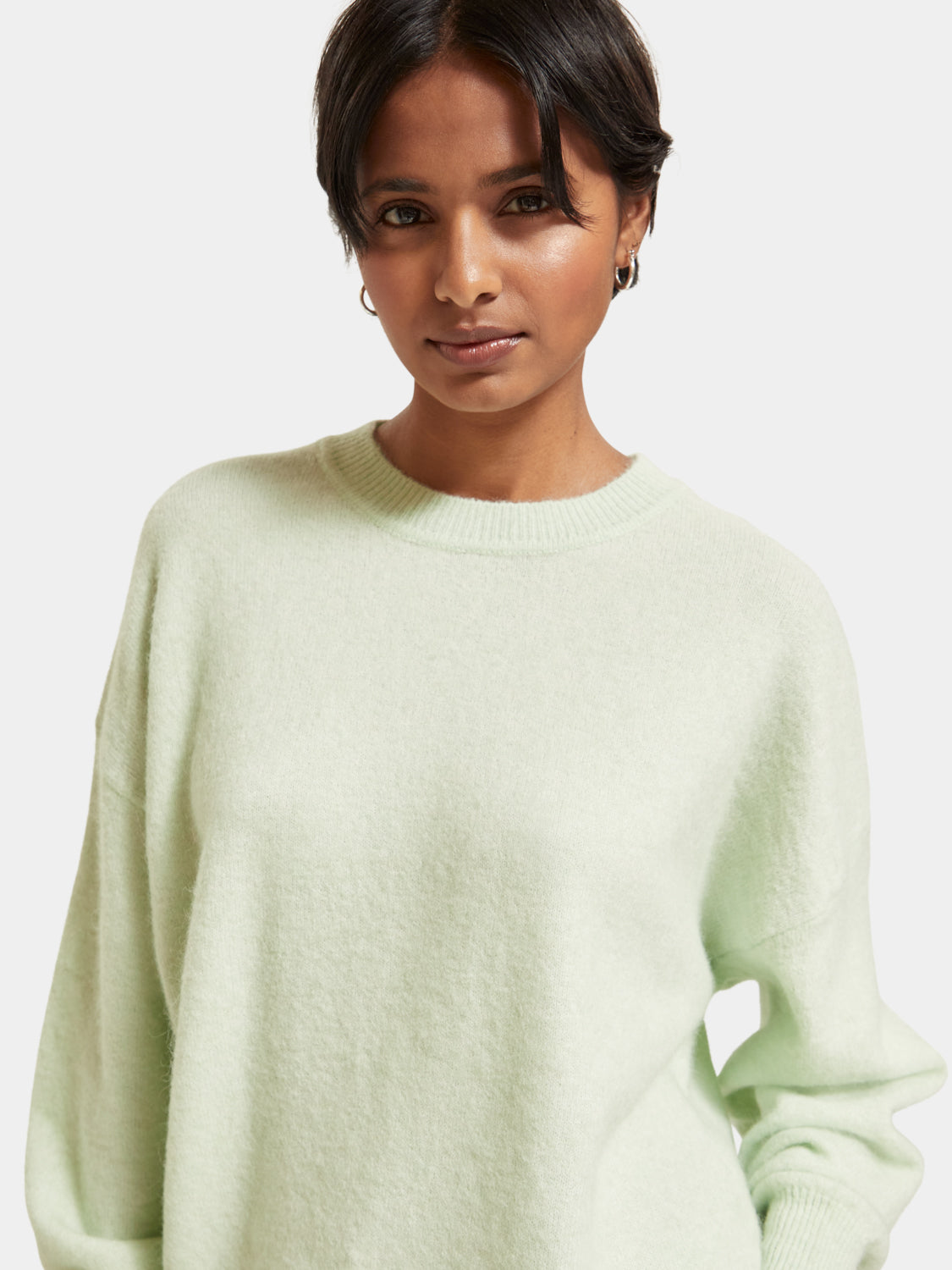 Fuzzy crewneck pullover - Scotch & Soda NZ