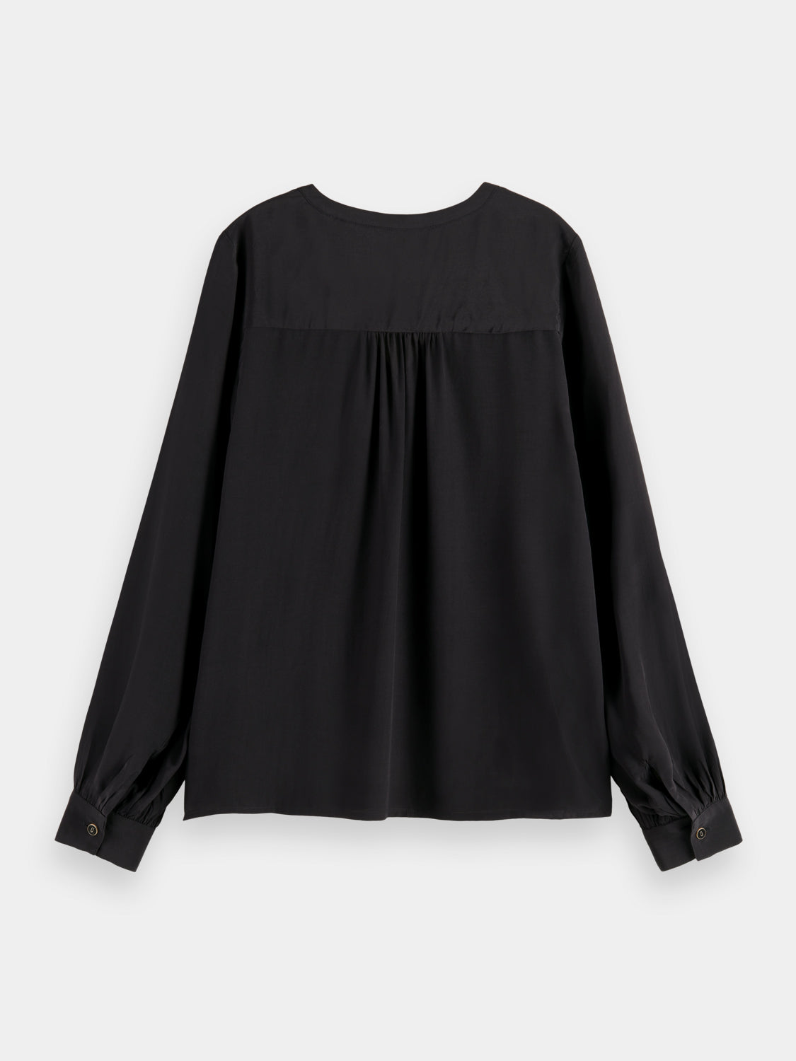 Lace-up blouse with balloon sleeves - Scotch & Soda NZ