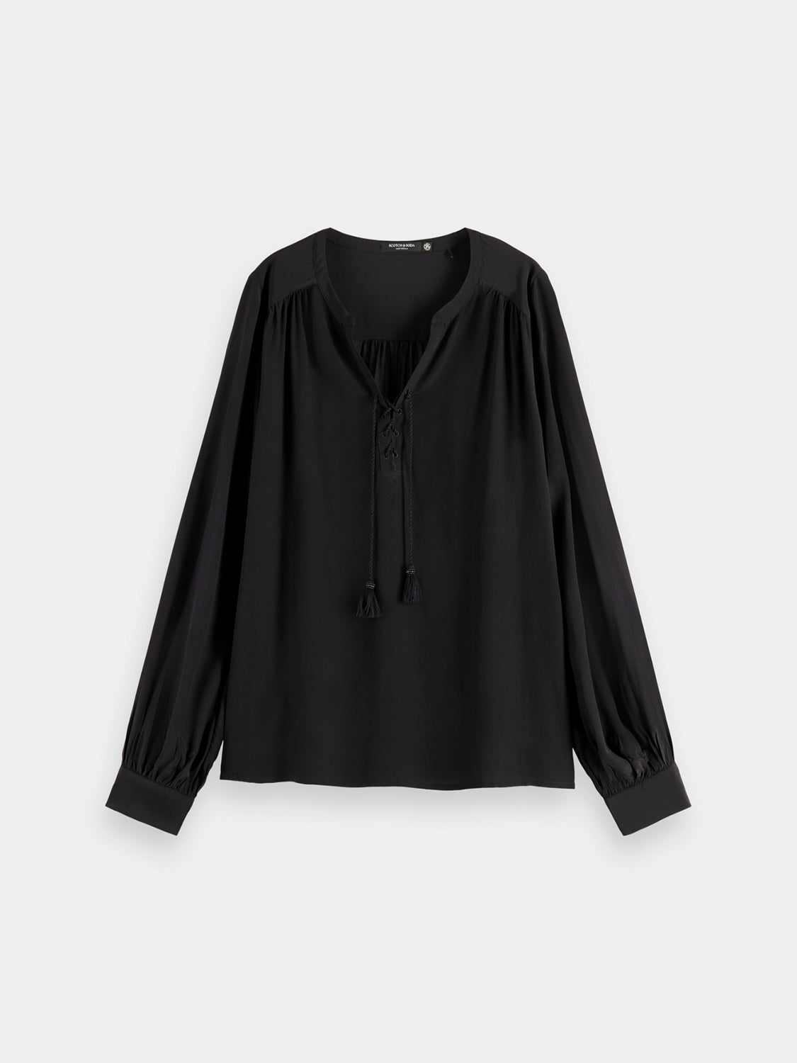 Lace-up blouse