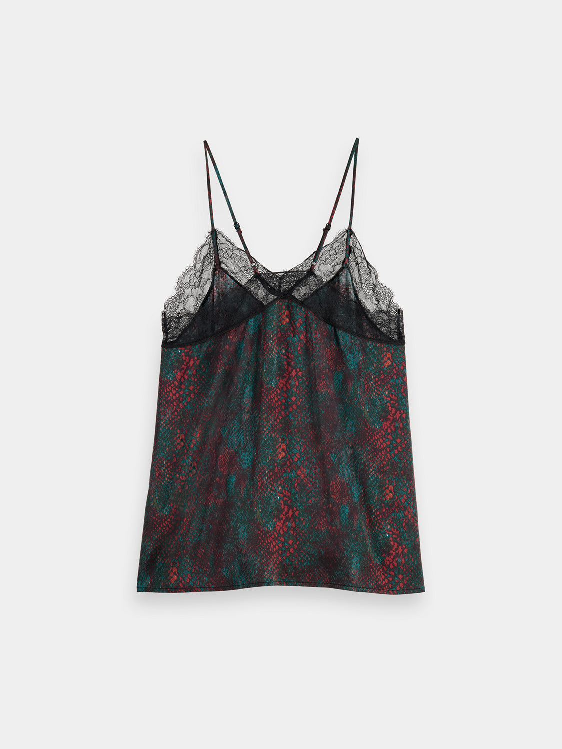 Scotch & Soda women's camisole tank top with delicate lace trim, featuring a soft fabric and stylish design.