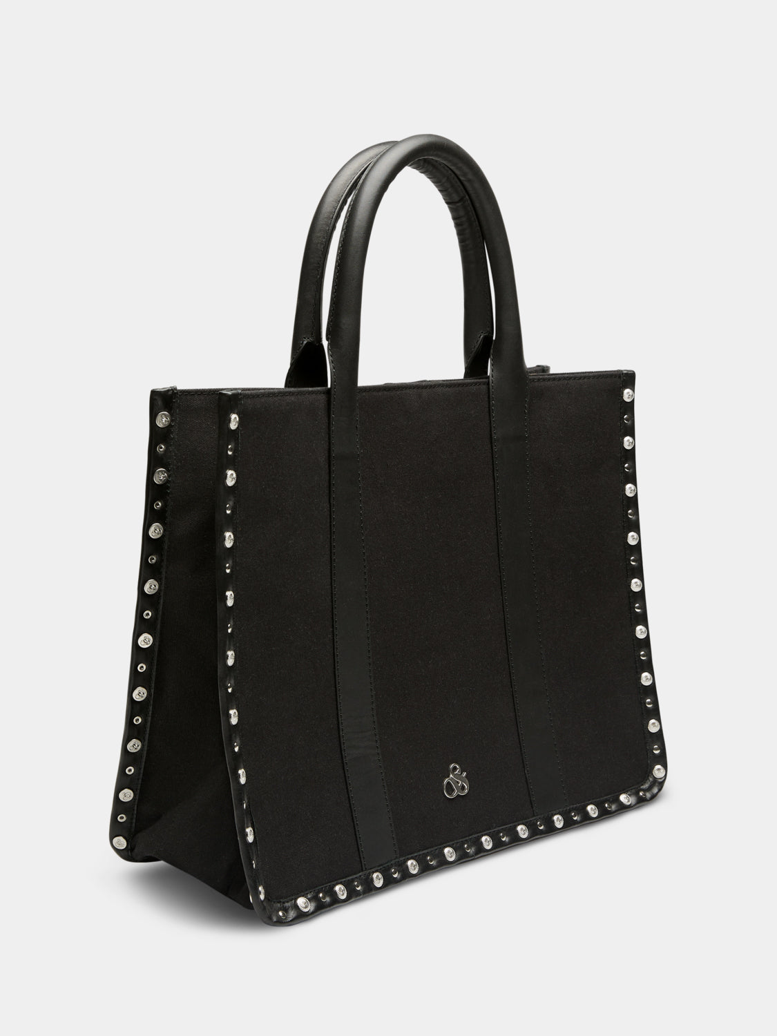 Canvas shopper with studs and leather trimming - Scotch & Soda NZ