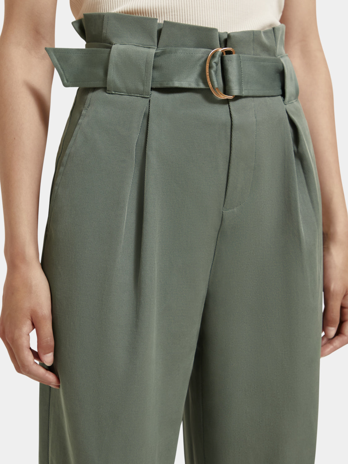 Daisy high-rise paper bag pants - Scotch & Soda NZ