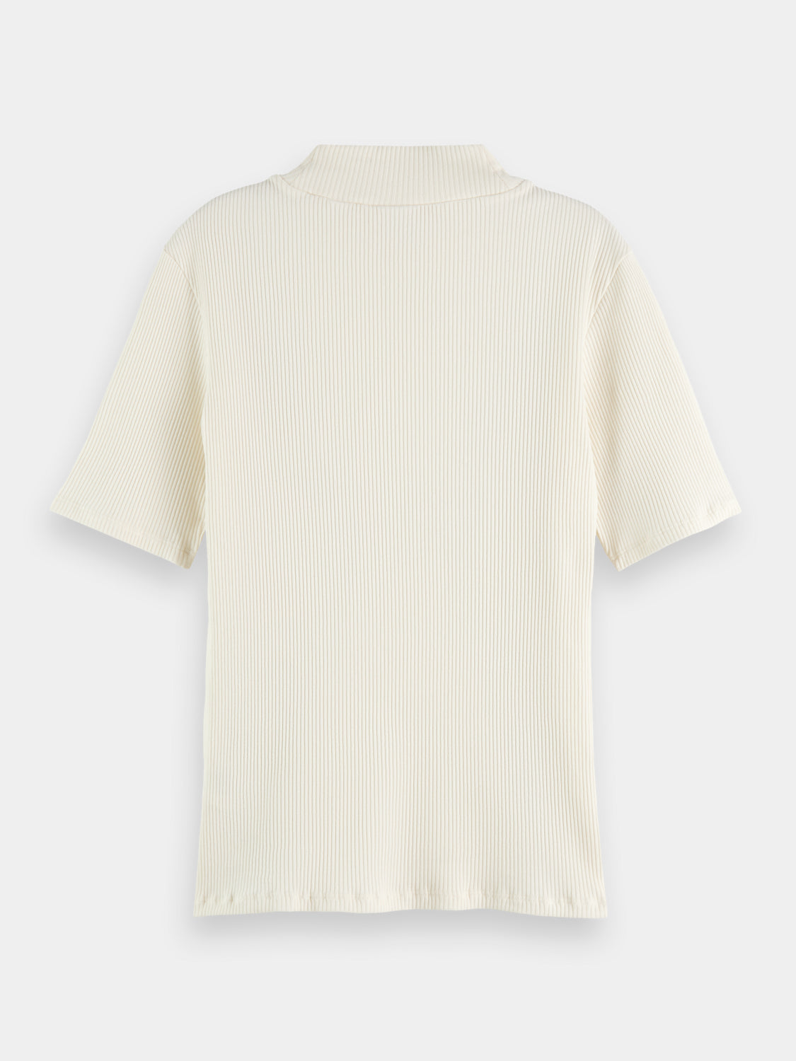 Mock neck ribbed slim-fit top - Scotch & Soda NZ