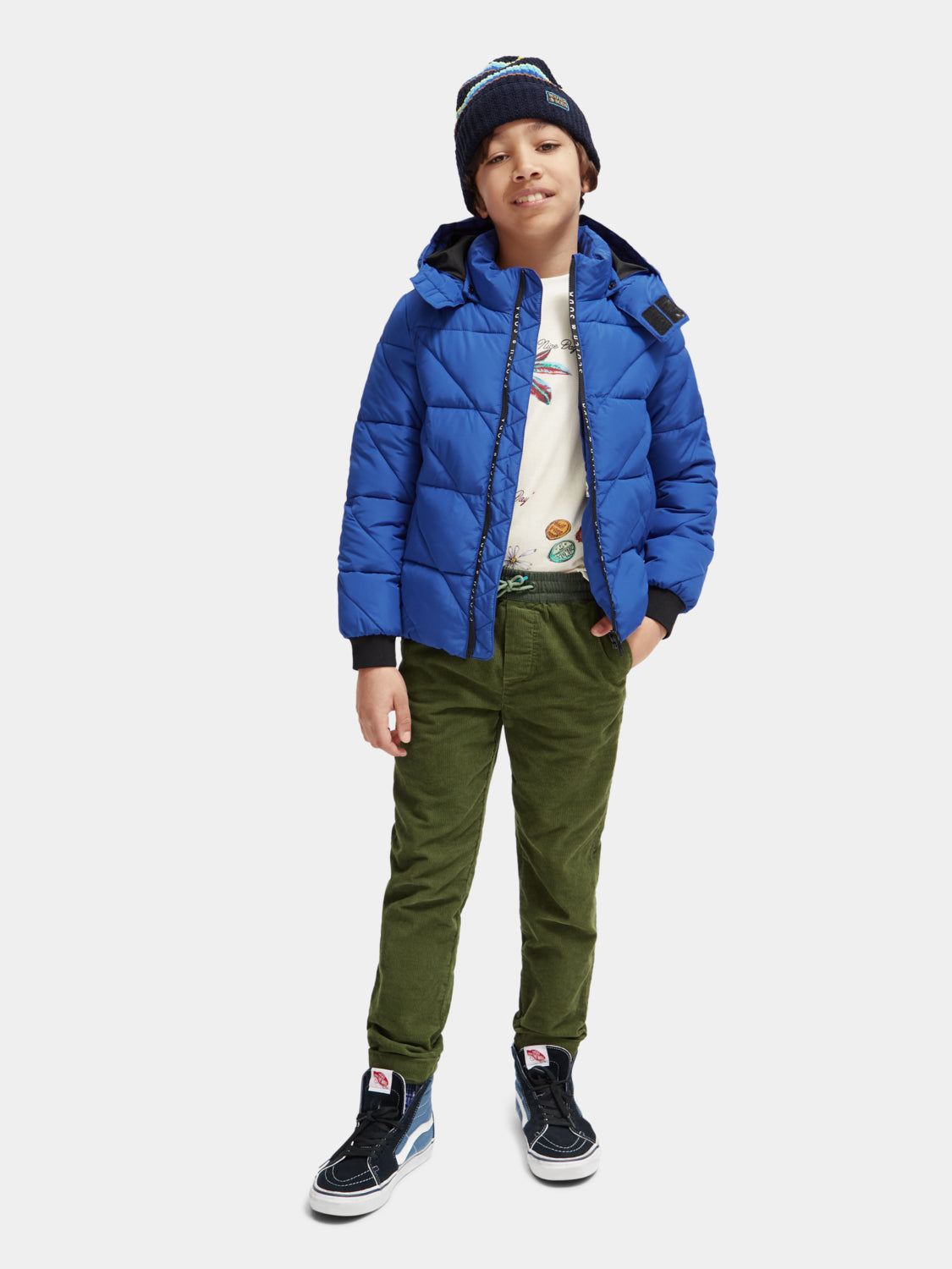 Kids - Water-repellent hooded jacket - Scotch & Soda NZ