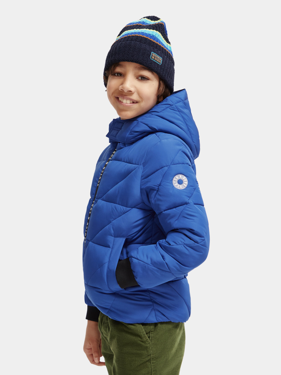 Kids - Water-repellent hooded jacket - Scotch & Soda NZ
