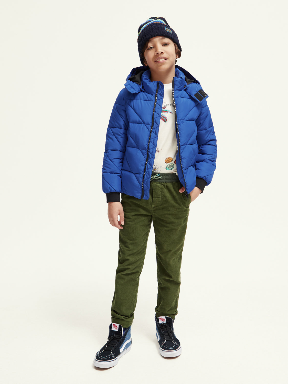 Kids - Water-repellent hooded jacket - Scotch & Soda NZ