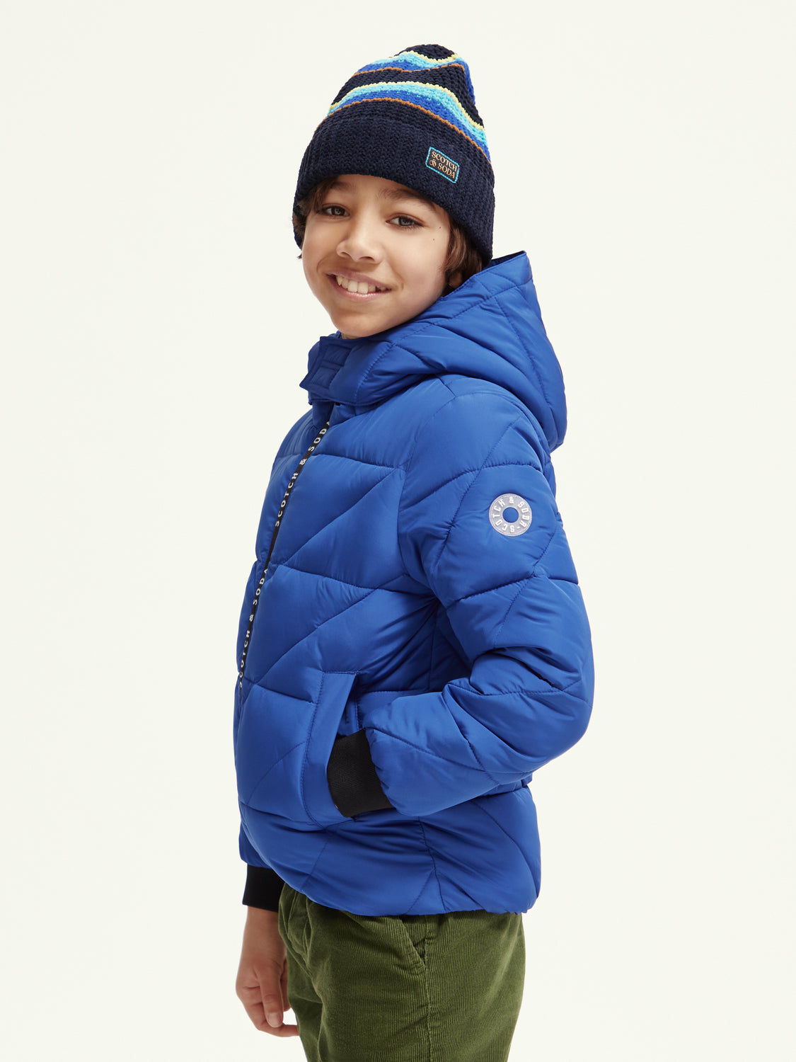 Kids - Water-repellent hooded jacket - Scotch & Soda NZ