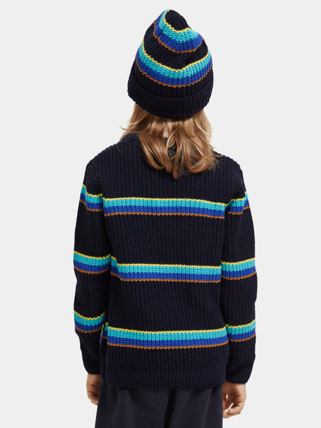 Kids - Yarn-dyed striped sweater - Scotch & Soda NZ
