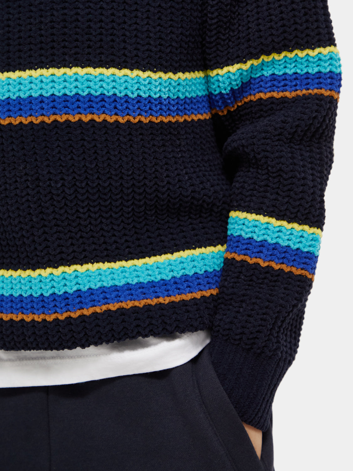 Kids - Yarn-dyed striped sweater - Scotch & Soda NZ