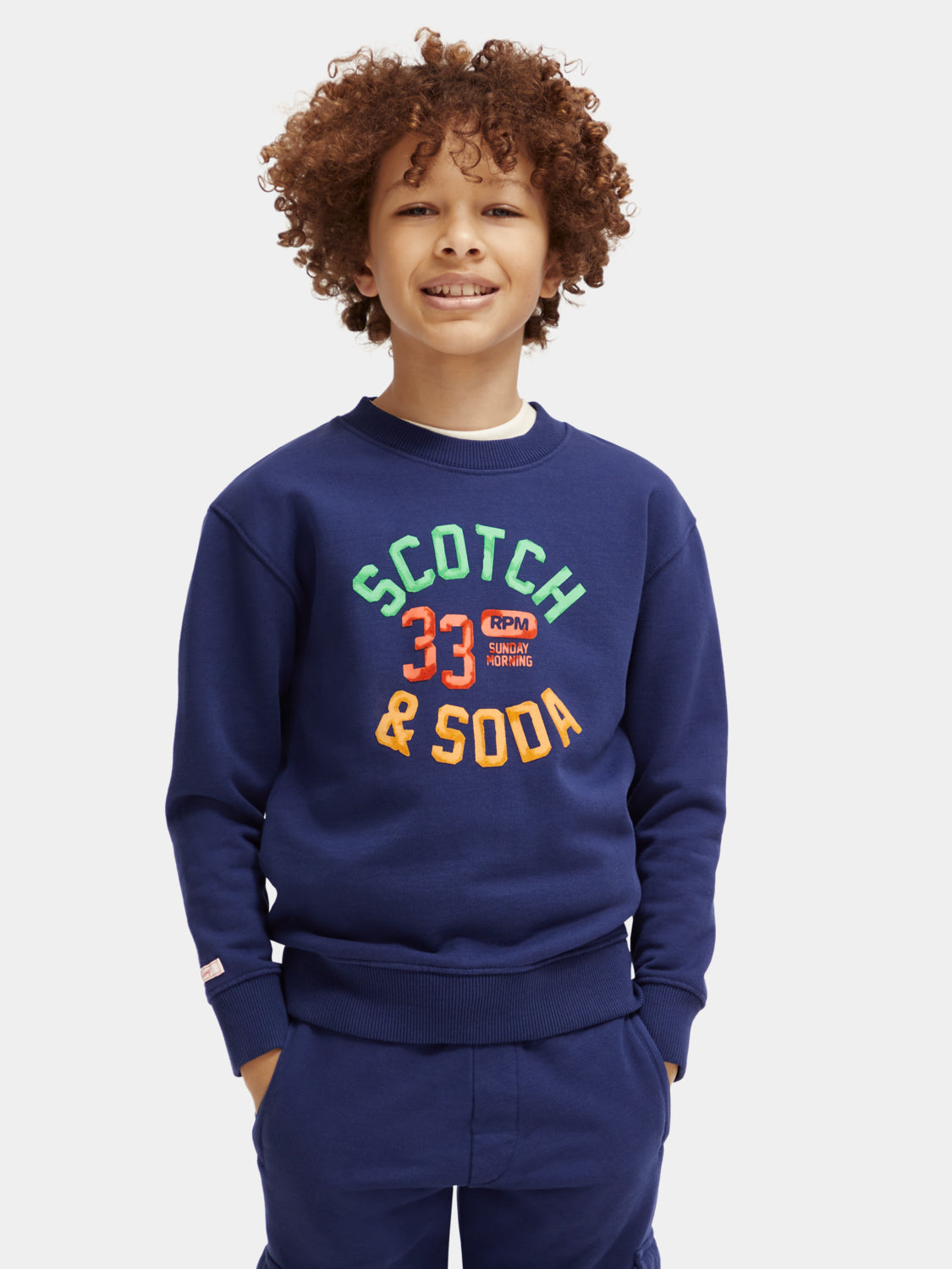 Kids - Relaxed-fit artwork sweatshirt - Scotch & Soda NZ
