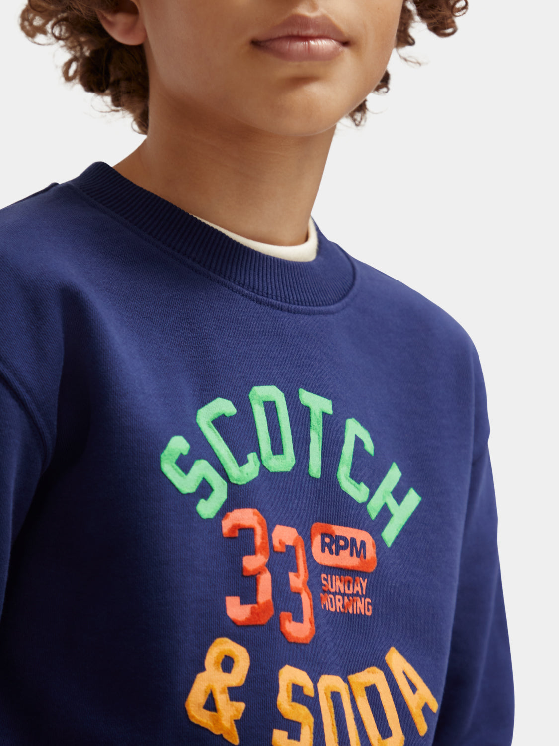 Kids - Relaxed-fit artwork sweatshirt - Scotch & Soda NZ