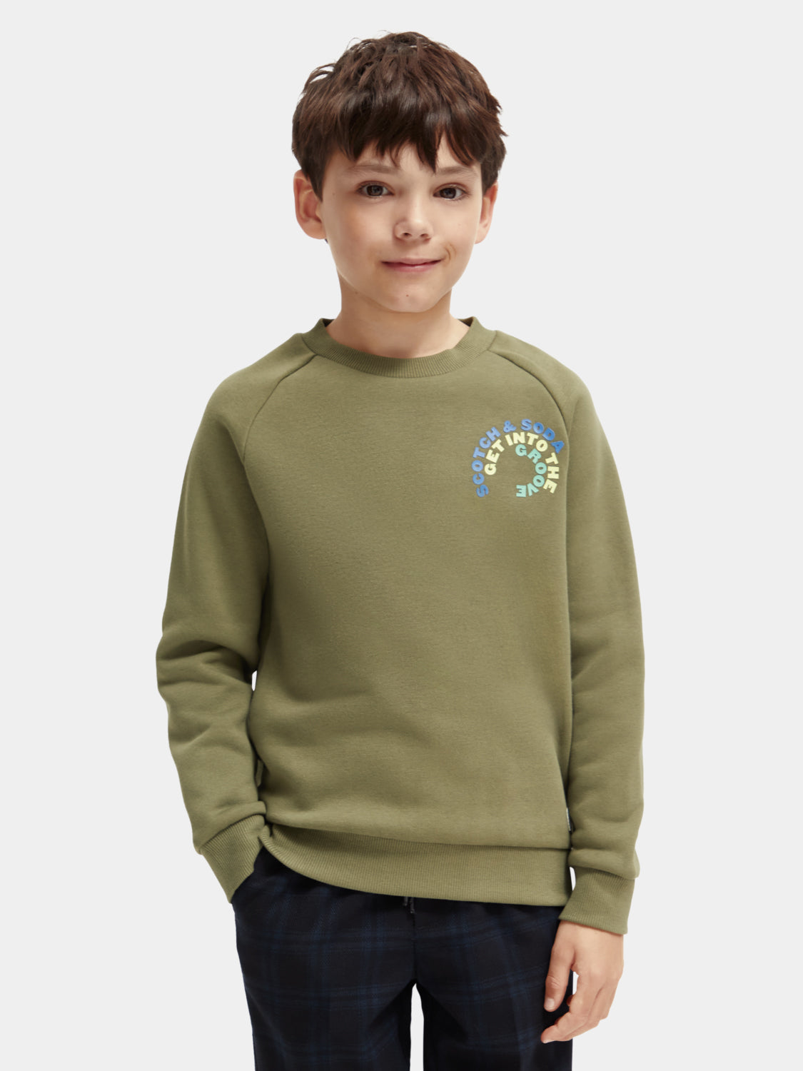 Kids - Relaxed-fit artwork sweatshirt - Scotch & Soda NZ