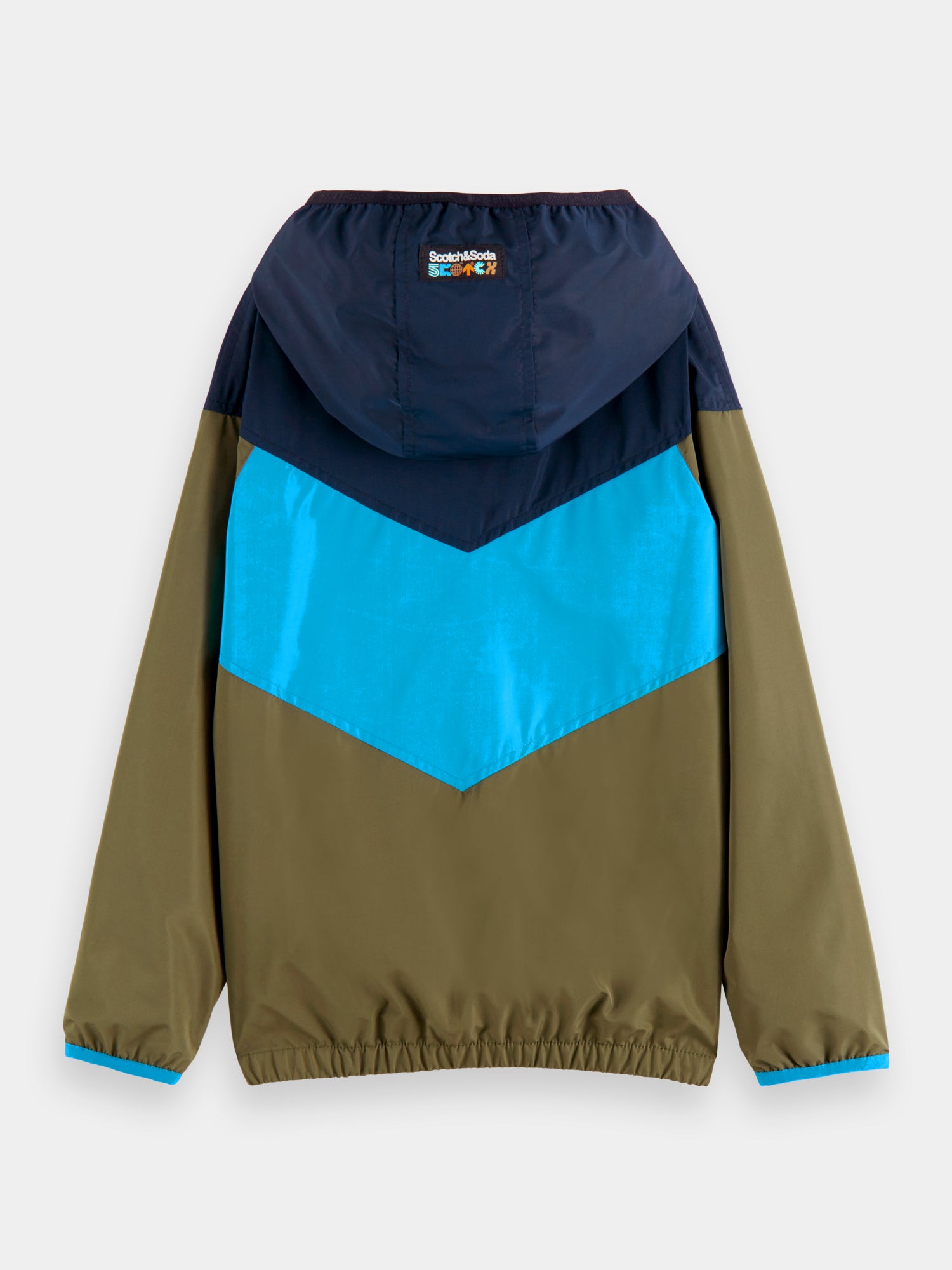 Water-repellent colourblock lightweight jacket - Scotch & Soda NZ