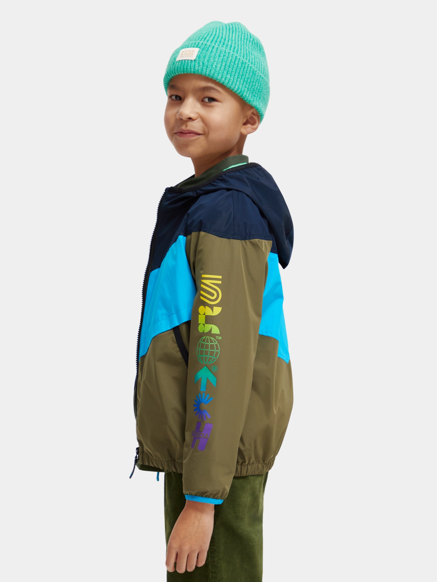 Water-repellent colourblock lightweight jacket - Scotch & Soda NZ