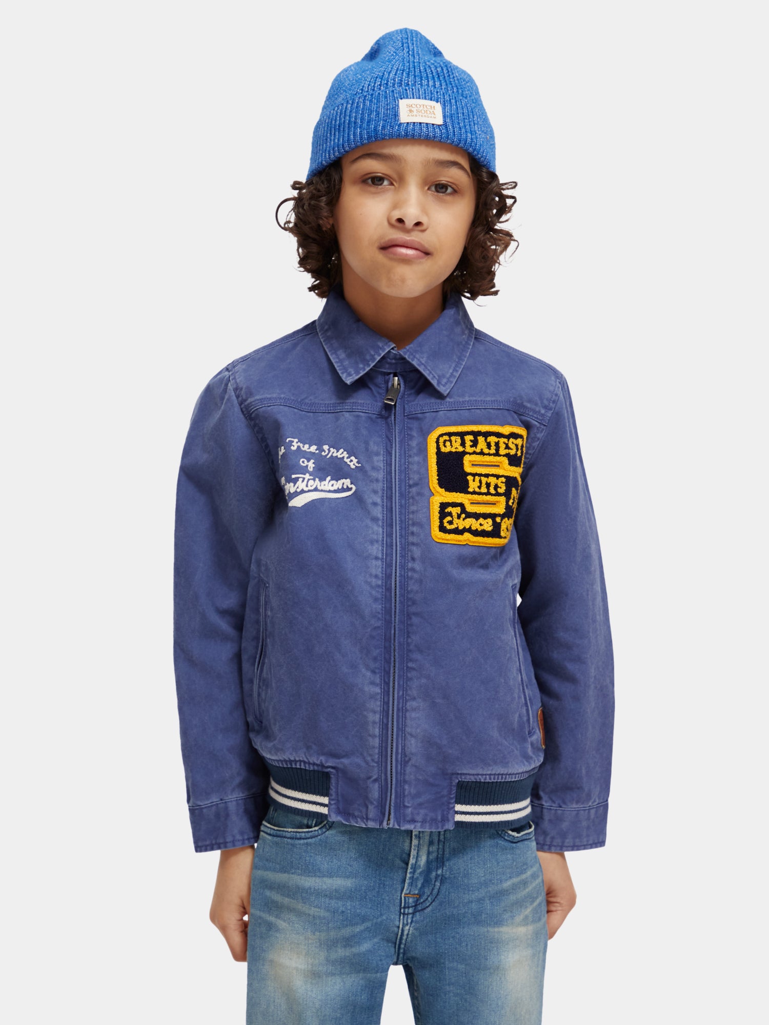 Varsity style aviator jacket - Scotch & Soda NZ