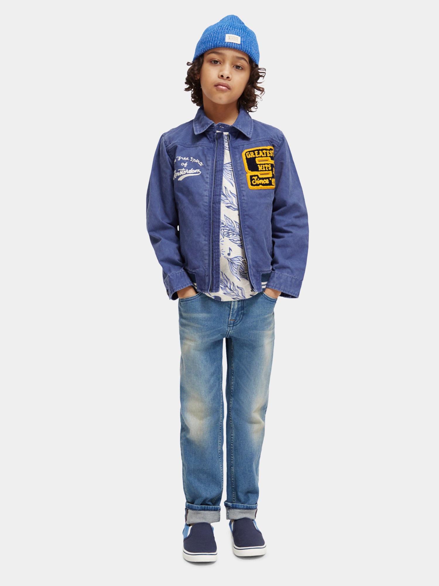 Varsity style aviator jacket - Scotch & Soda NZ
