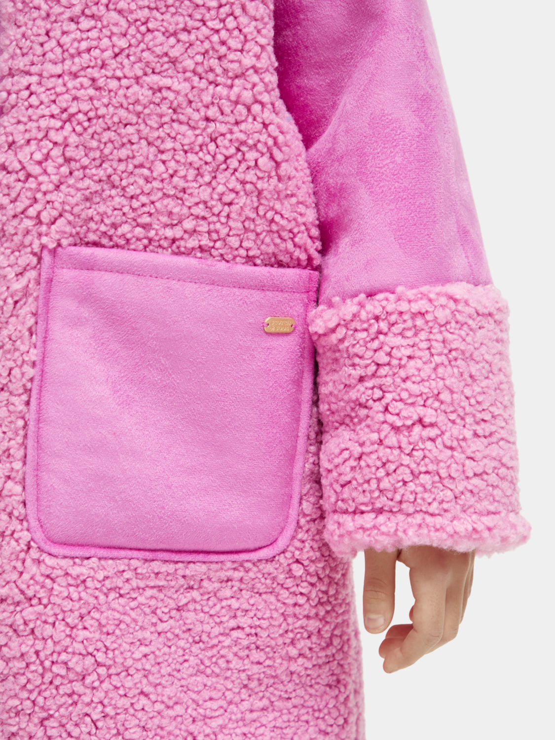 Kids - Longer-length bonded teddy jacket - Scotch & Soda NZ