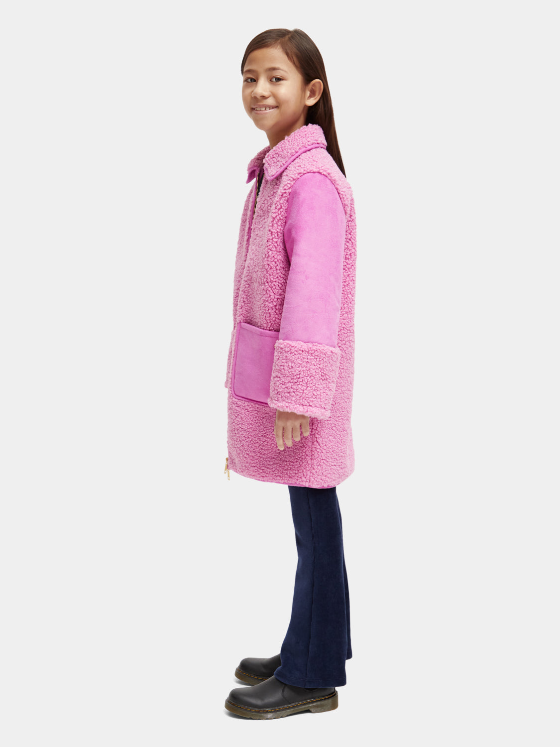 Kids - Longer-length bonded teddy jacket - Scotch & Soda NZ