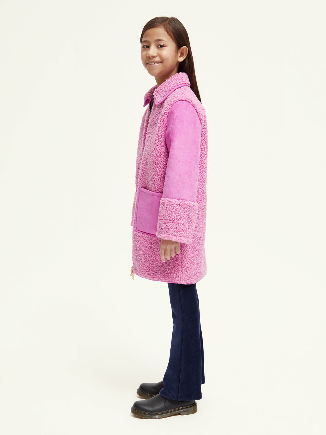 Kids - Longer-length bonded teddy jacket - Scotch & Soda NZ