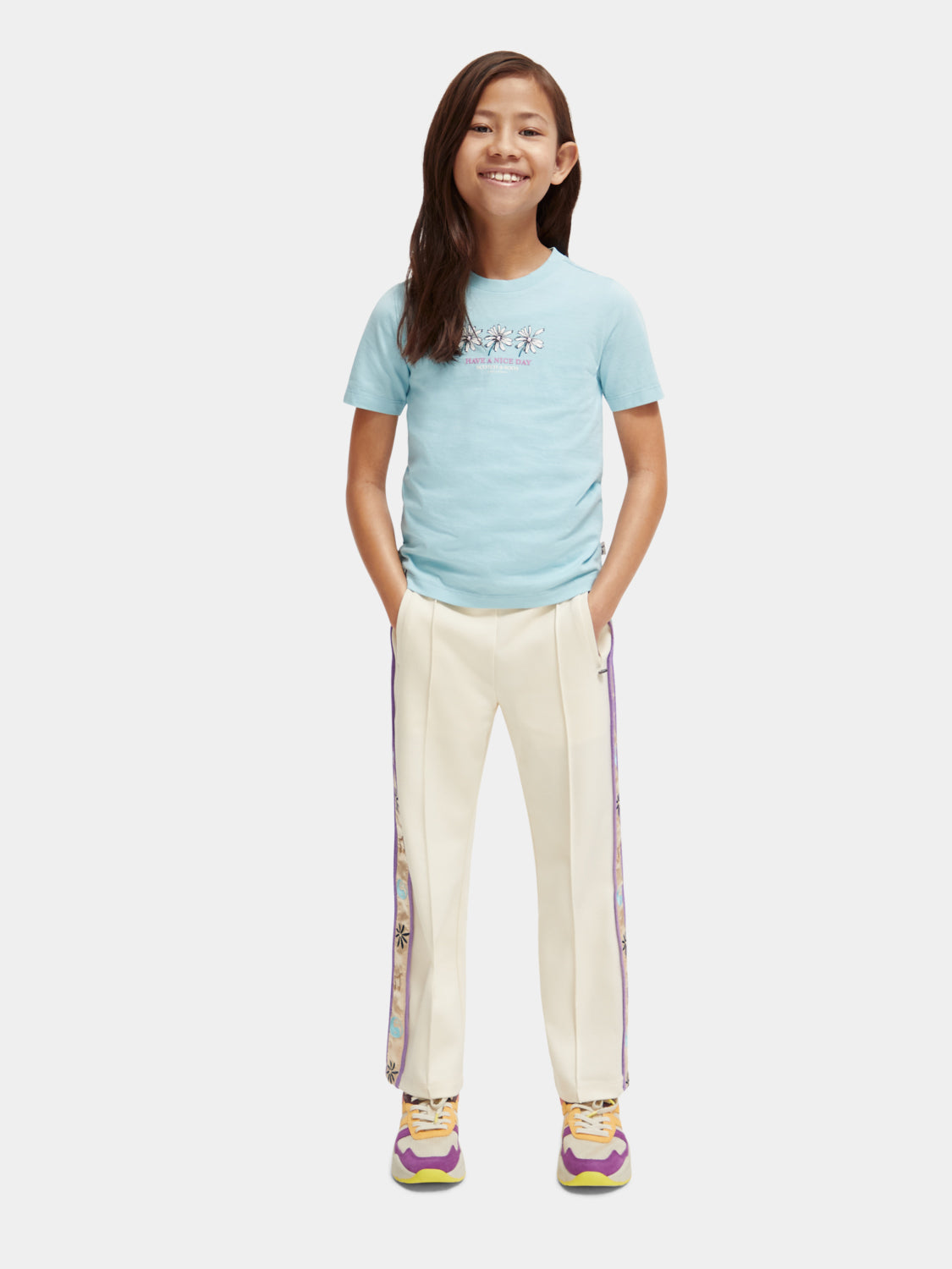 Kids - Slim-fit artwork t-shirt - Scotch & Soda NZ