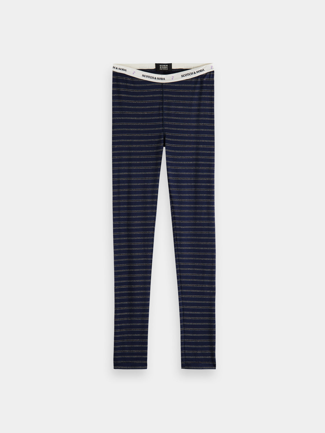 Kids - Striped glitter leggings