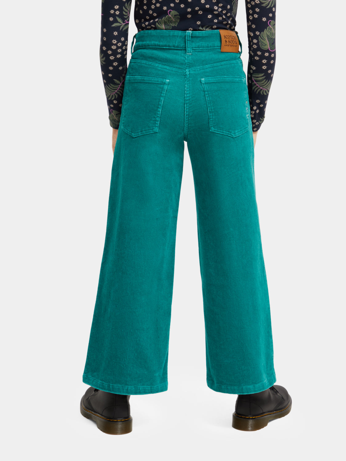 Kids - Wave high-rise super wide-leg pants - Scotch & Soda NZ