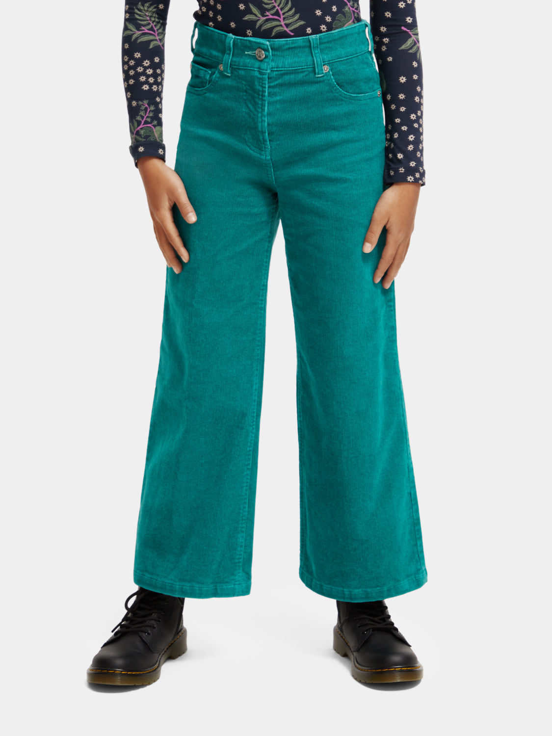 Kids - Wave high-rise super wide-leg pants - Scotch & Soda NZ