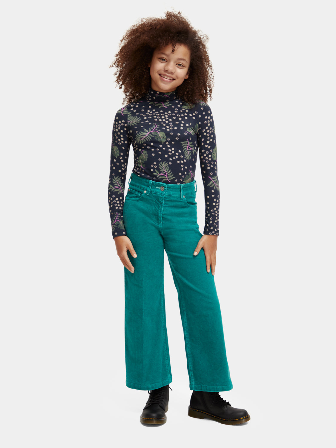 Kids - Wave high-rise super wide-leg pants - Scotch & Soda NZ