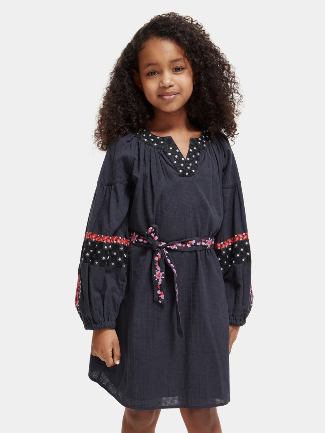 Kids - Embroidered cotton dress - Scotch & Soda NZ
