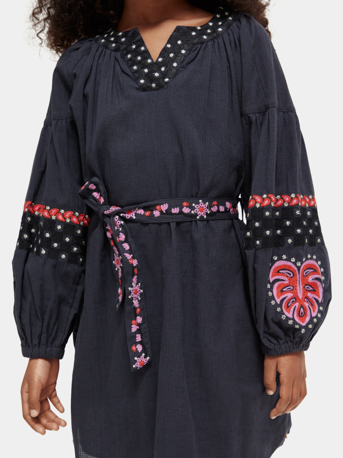 Kids - Embroidered cotton dress - Scotch & Soda NZ