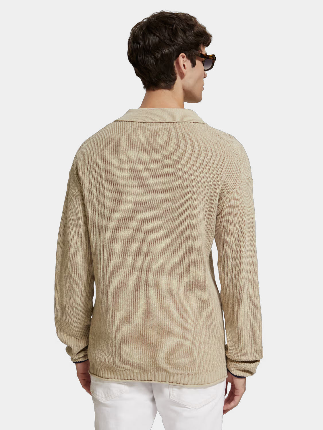 Long sleeved knit polo - Scotch & Soda NZ