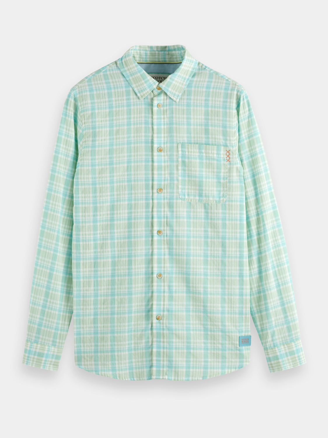 Neon check shirt - Scotch & Soda NZ