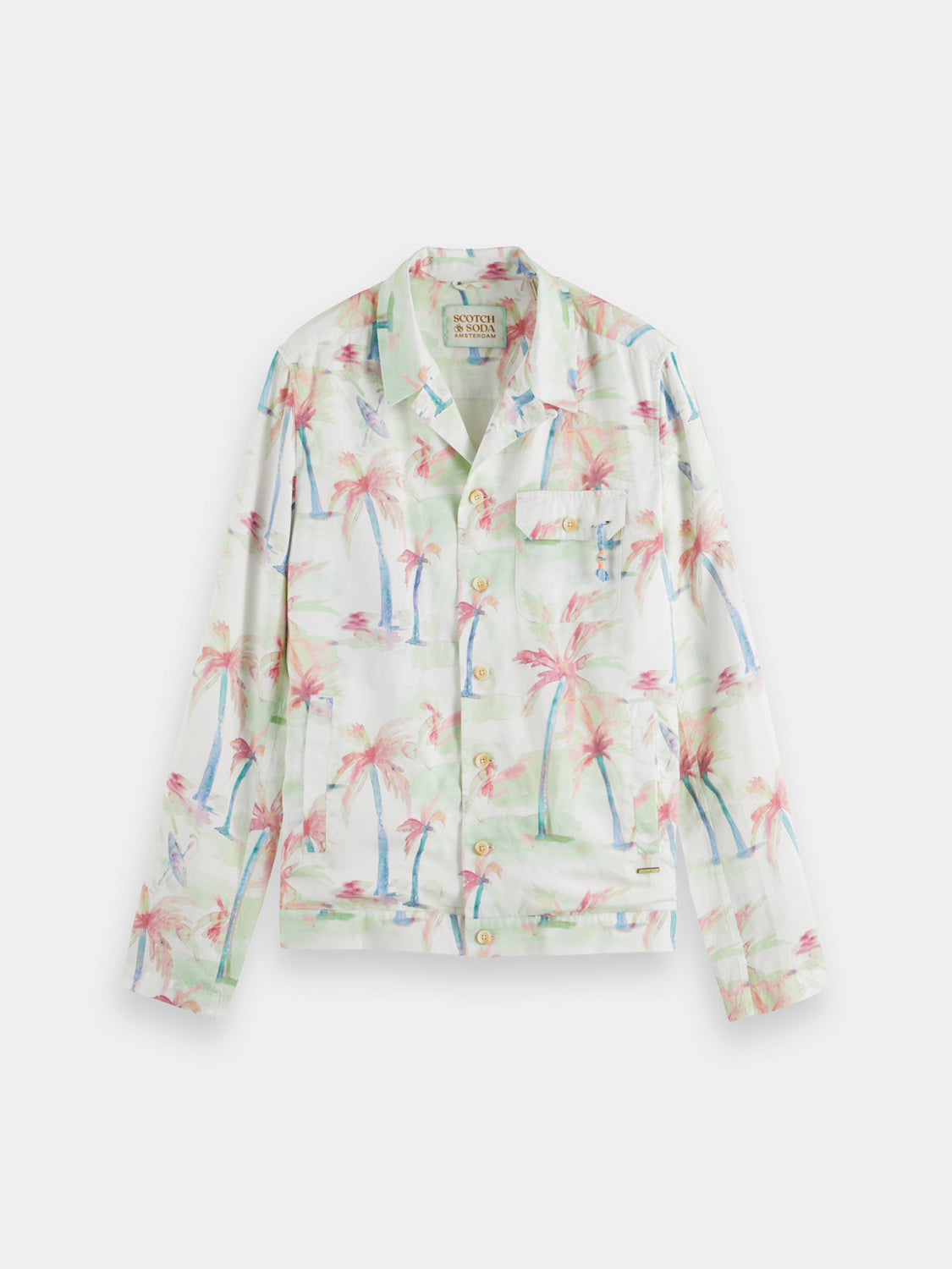 Printed tencel-hemp blouson