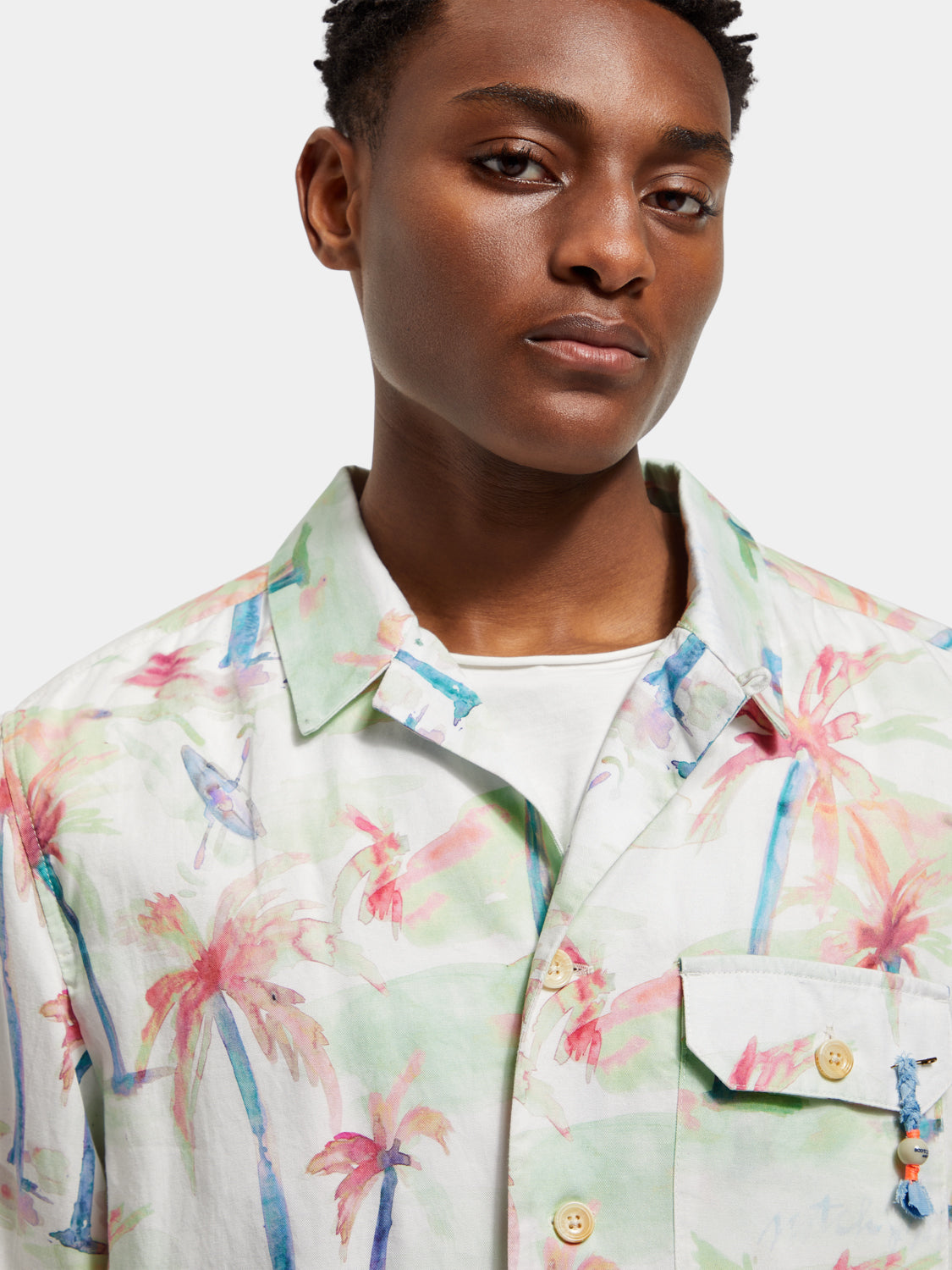 Printed tencel-hemp blouson - Scotch & Soda NZ