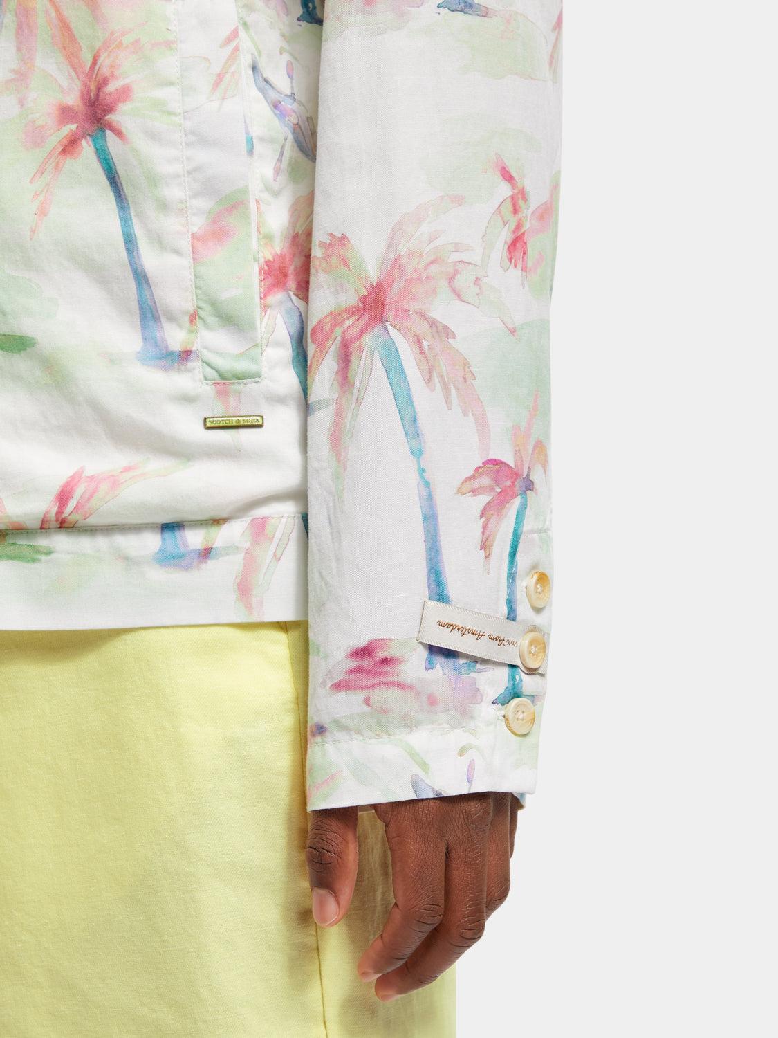 Printed tencel-hemp blouson - Scotch & Soda NZ