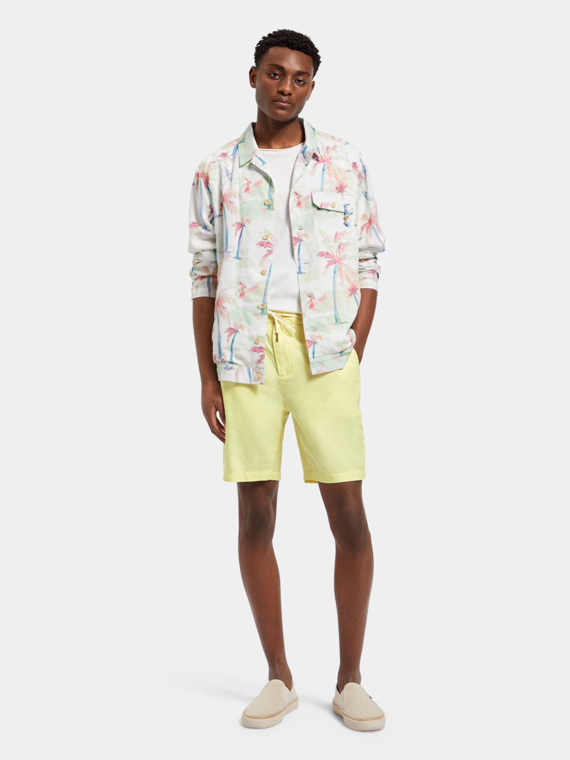 Printed tencel-hemp blouson - Scotch & Soda NZ