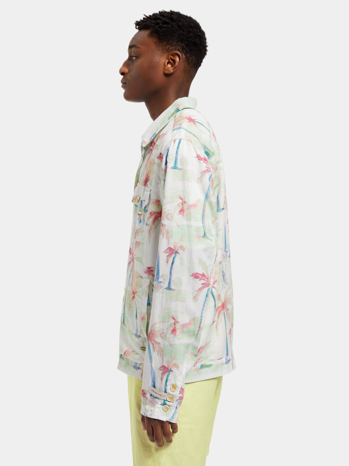 Printed tencel-hemp blouson - Scotch & Soda NZ