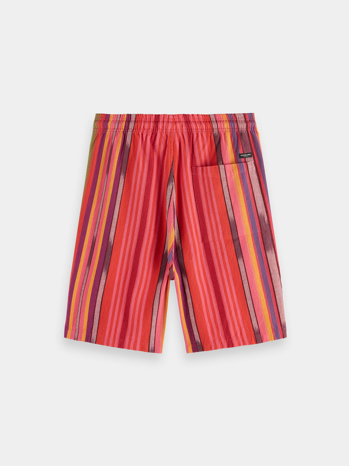 Striped Oxford shorts by Scotch & Soda, casual men's shorts with a blue and white striped pattern, front pockets, and a relaxed fit.