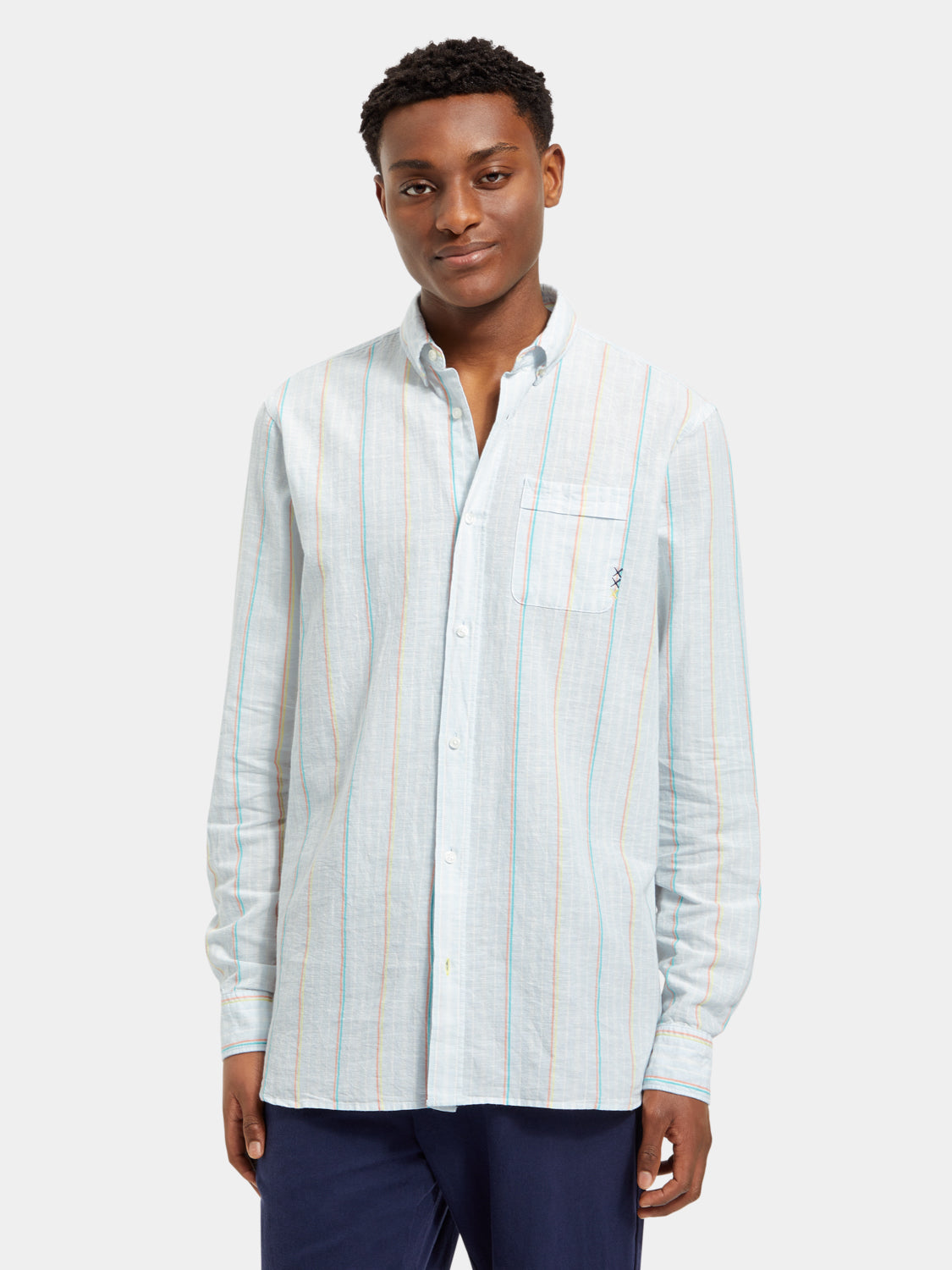 Yarn-dyed striped shirt