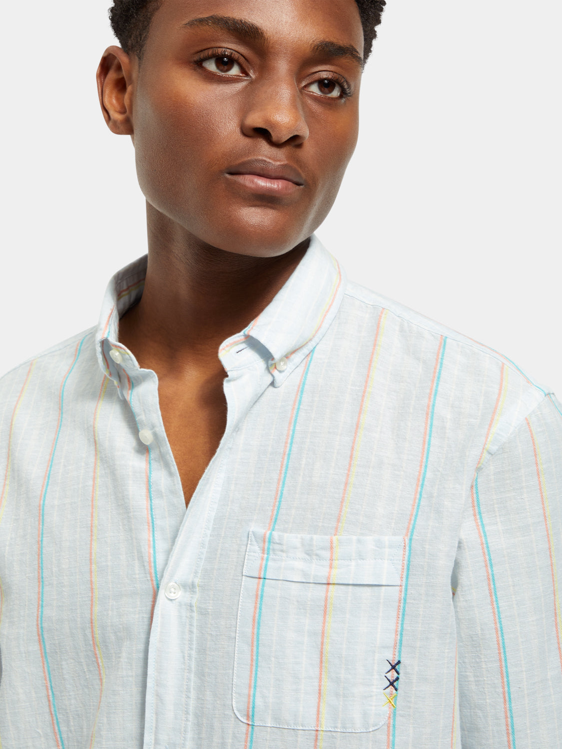 Yarn-dyed striped shirt