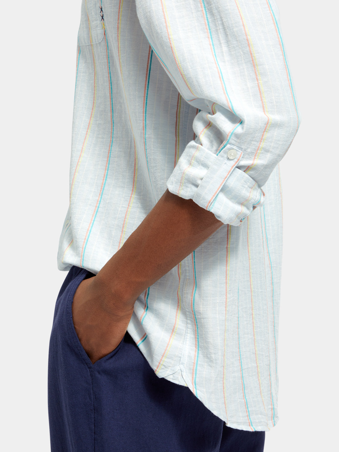 Yarn-dyed striped shirt
