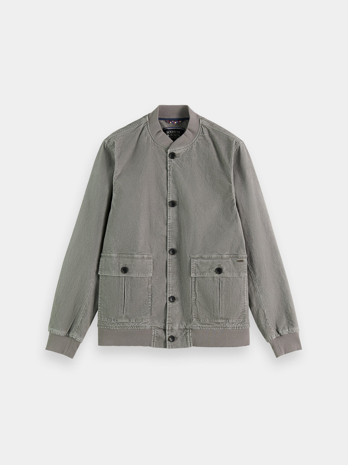 Washed corduroy bomber jacket