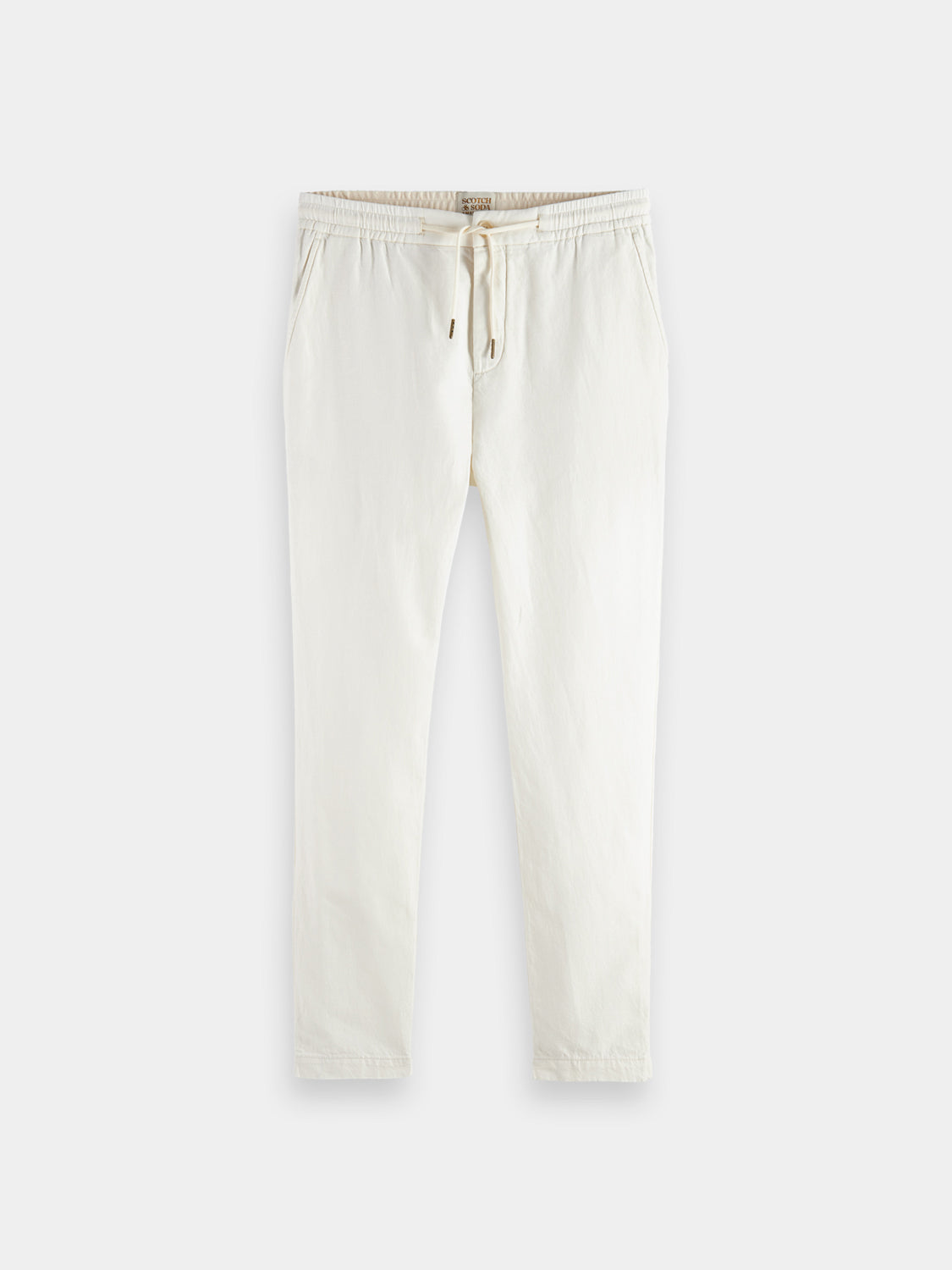 SCOTCH & SODA Warren joggers pants with relaxed fit and casual style, shown in a neutral color on a model.