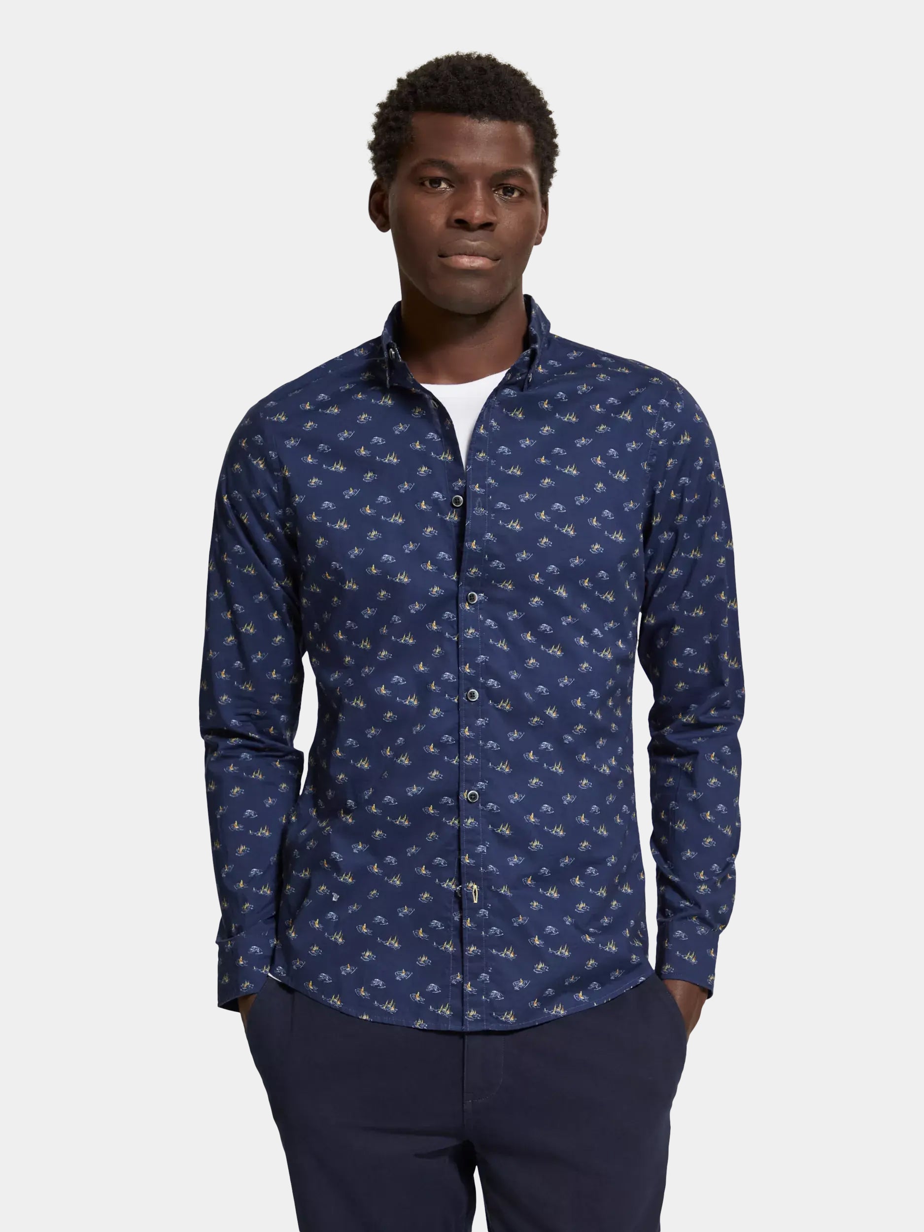 Slim fit printed shirt