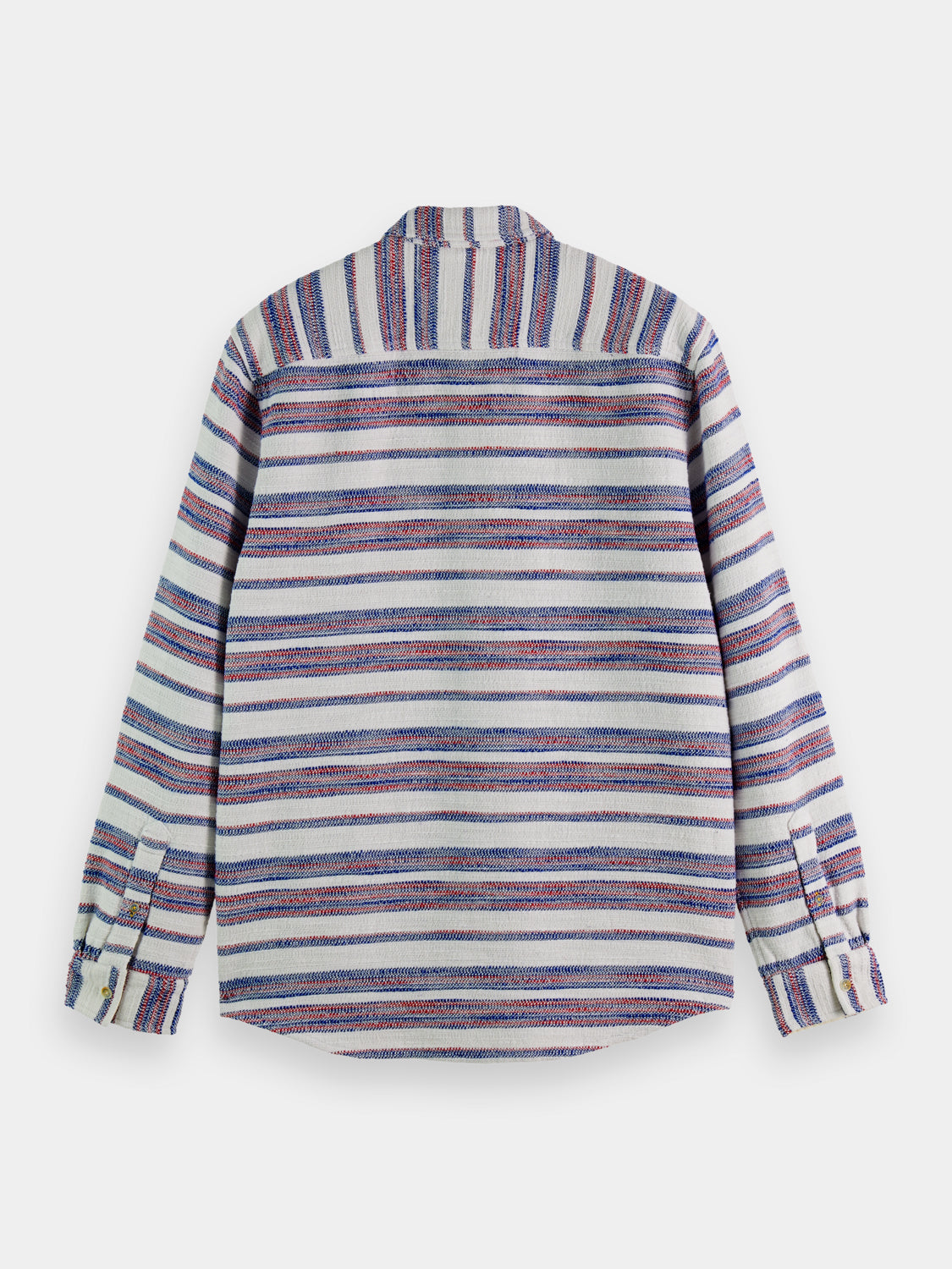 Basket-woven striped shirt