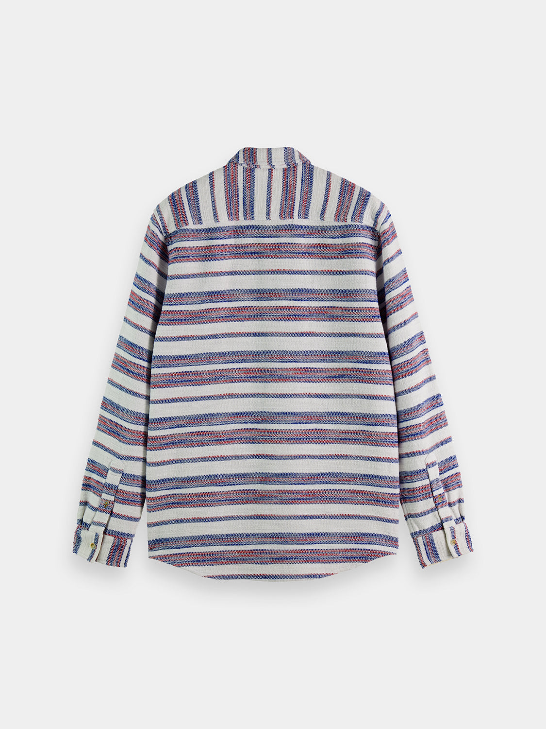 Basket-woven striped shirt