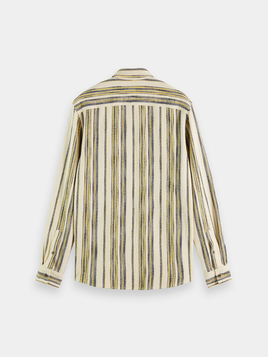 Basket-woven striped shirt