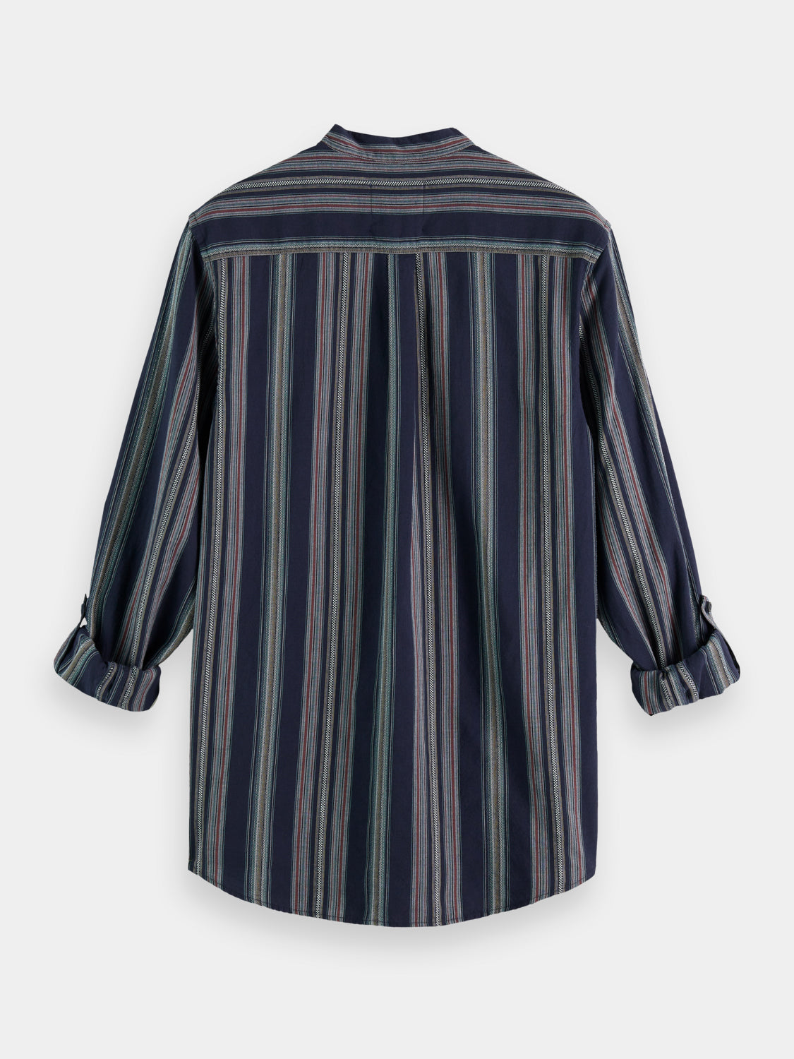 Mandarin collar dobby shirt