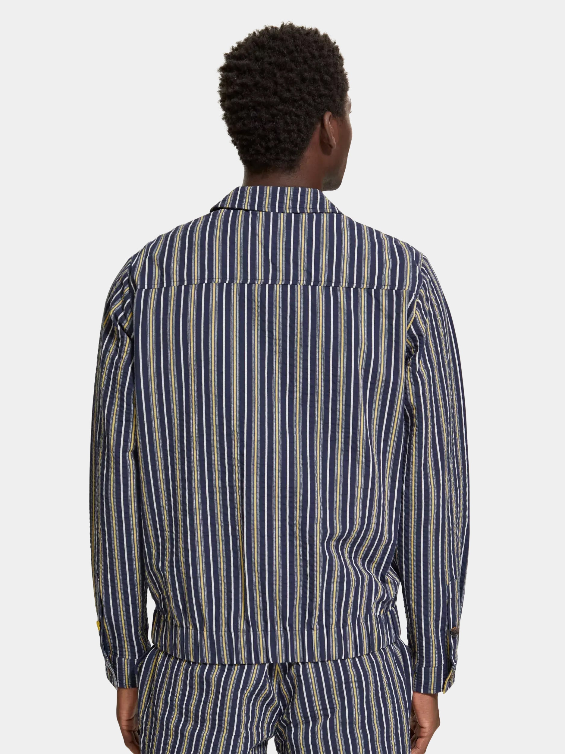 Seersucker blouson jacket - Scotch & Soda NZ